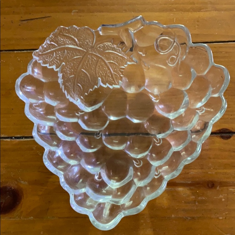 Glass serving dish appetizer tray 3” deep NWOB